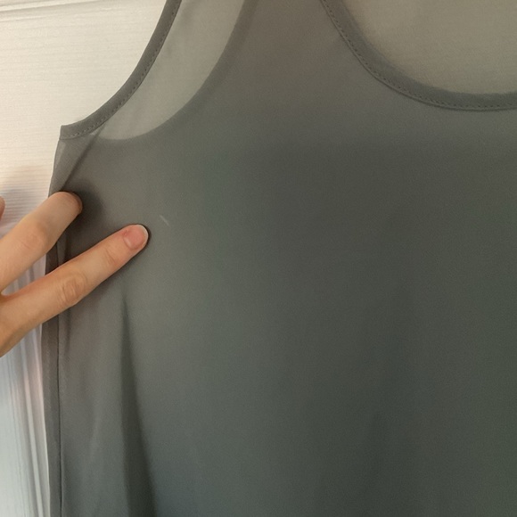 *Flawed* IKKS Pure Edition Sage Asymmetrical Flowing Top - Picture 14 of 14